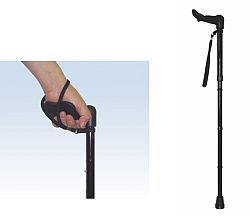 Folding Adjustable Walking Stick - Left Handed